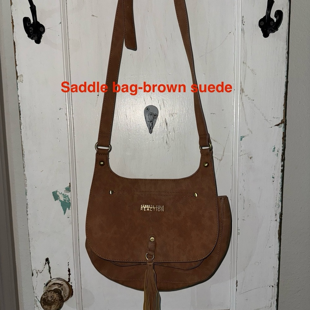 Kenneth Cole Reaction Brown Suede Purse